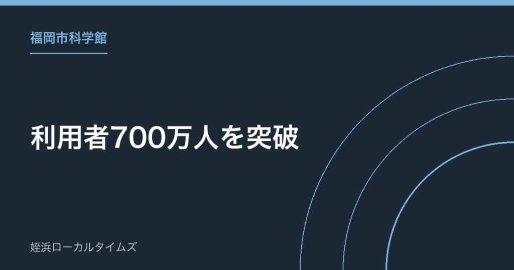 【福岡市科学館】利用者700万人を突破｜世界のプラネタリウム関係者が集う国際会議も福岡で開催